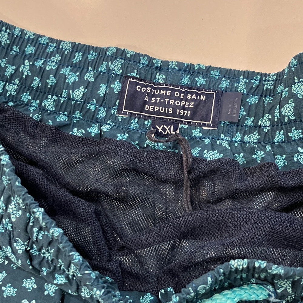 Vilebrequin NWT - Teal Floral-Print Athletic Swim Shorts - Picture 2 of 5